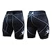 Anthem Athletics HELO-X Vale Tudo Compression Shorts - BJJ, MMA, Muay Thai - Black Pinstripe - Large