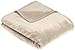 Amazon Basics Velvet Plush Throw Blanket, 50 x 60 inches, Sand