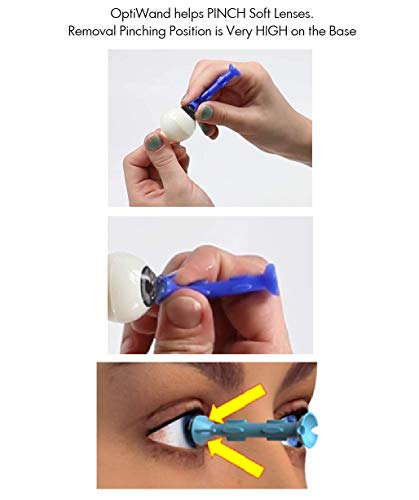 OptiWand 3 Pack Soft contact lens insertion and removal tool. Helps to pinch soft contact lens for removal.
