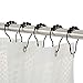 Amazer 2 Pack Shower Curtain Hooks Rings, Stainless Steel Rust-Resistant Shower Curtain Rings and Hooks-Set of 24- Matte Black