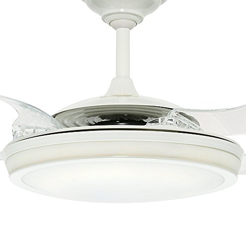 Hunter 59086 Fanaway Retractable Blade 48 White Ceiling Fan With