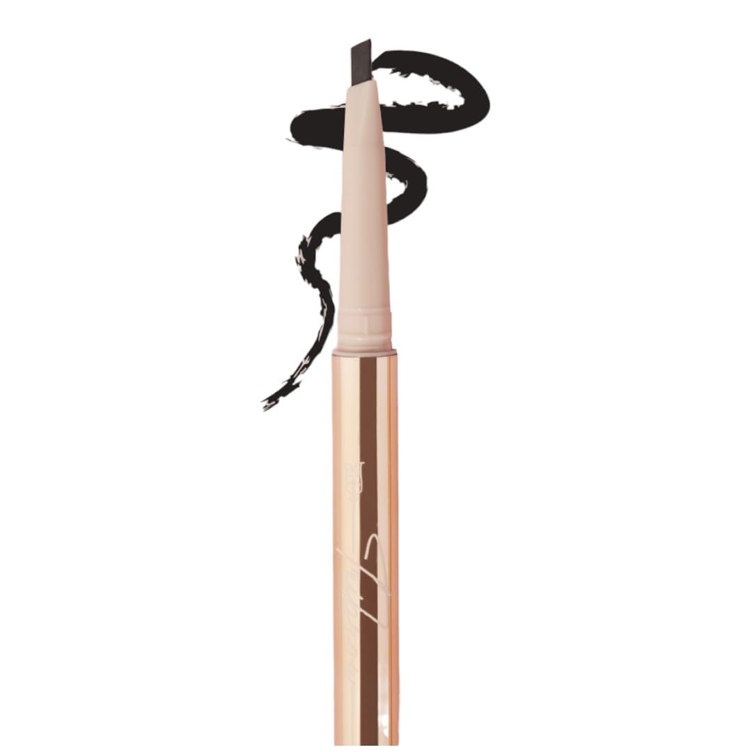 Bellamianta Tribrow 3 in 1 Eyebrow Pencil Brow Enhancer, Spoolie Brush & Brow Mascara, Dual Ended, Shape, Shade & Tint, Smudge-Proof, Long-Wear Formula, Natural Looking Texture, Charcoal