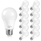 A19 LED Light Bulbs 5000K, 100 Watt Equivalent LED Bulb Daylight White, 1100Lumens, Non Dimmable, Medium Screw Base (E26), CRI80+, 12-Pack