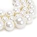 Fashion Resin Big Simulated Pearls Multi Strand 3 Layer Collar Evening Necklace