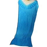 RuiXiang 1.8M Long Dance Fan,Belly Dance Bamboo Fan,Yangko Fan Silk Fan,Square Dance Morning Practice Simulation Silk Fan