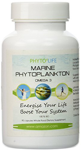 Marine Phytoplankton – Potent SuperFood – All-in-one Health/Nutritional Supplement –Rich in Omega 3 and COQ9 – Boosts Energy and Improves Overall Health – Comes in a Pack of 90 Capsules