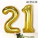 21st Birthday Decorations Party Supplies,21st Birthday Balloons, Gold 21 Balloons Number,21st Birthday Banner,21 Birthday Gold Balloons,21 Years Old Party Supplies and Gifts. (Gold 21 Balloons)