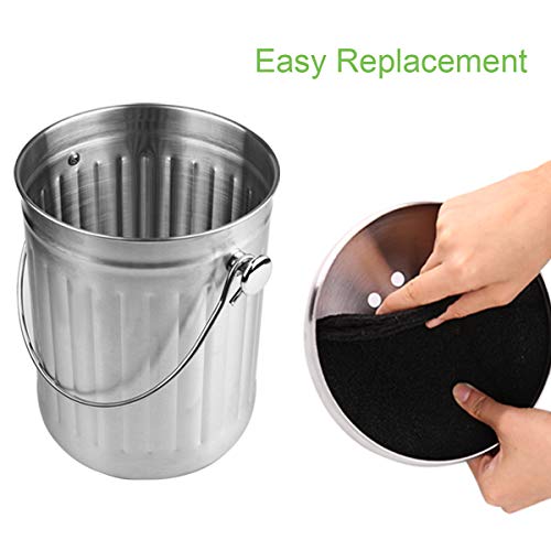 ENLOY Activated Carbon Compost Bin Filter Refill Pack, 4 Packs Odor Absorbing Charcoal Filters (7.25 Inches Diameter) - Thumbnail 4