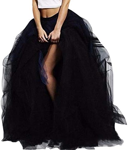 WDPL Wedding Planning Women's Long Maxi Tulle Special Occasion Bustle Night Out Skirt