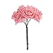 Febou Artificial Flowers, 100pcs Real Touch Artificial Foam Roses Decoration DIY for Wedding Bridesmaid Bridal Bouquets Centerpieces, Party Decoration, Home Display (Concise Type, Pink)