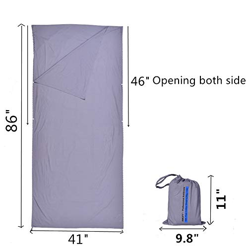 image for AMOFY Sleeping Bag Liner and Camping Sheet, 100% Pure Cotton, Professi