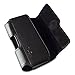 LG G4 Belt Clip Case, Debin LG G4 Leather Belt Clip Holster Case Cover Carrying Case with Belt Clip and Belt Loop (Plus Size Pouch Fits LG G4 with Bumper Case / Single Layer Protector Skin Case On) - Black