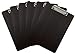Clipboard Dark Grain Vinyl Surface Low Profile Clip Hardboard Single (Pack of 6)