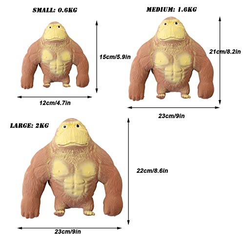 ZBLL Stretch Gorilla Figure Latex Monkey Gorilla Toys, Gorilla Stress Relief Toys, Soft Stretchy