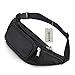 Hopedas Fanny Pack Waist Bag Belt Nylon Multifunctional For Women Men Outdoors Hip Bum Bag Pack for Hiking Running Cycling Camping Climbing Travel (Black)