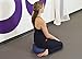 YogaAccessories Round Cotton Zafu Meditation Cushion - Blue
