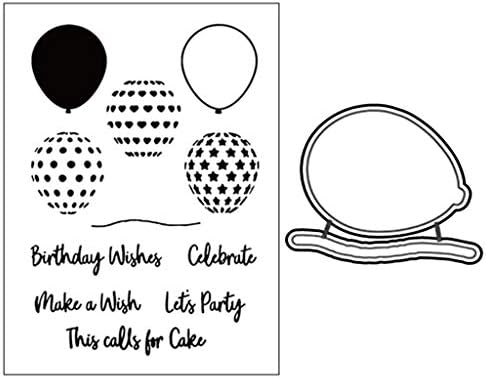 Ruda Balloon Metal DIY Cutting Dies Stencil Clear Stamp DIY Scrapbooking Embossing Paper Card Decor