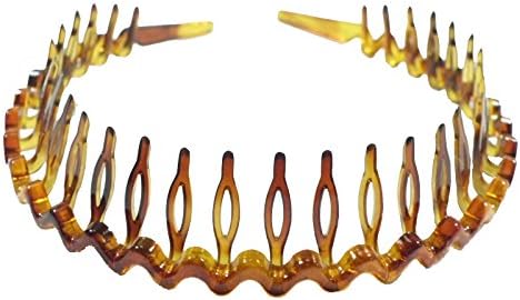 Net Shop 31 くし付きカチューシャ コームカチューシャ べっ甲 4 16 ヘアアクセ 最新アイテム ヘアバンド レディース ヘアアクセサリー 洗顔 メンズ なみなみコーム