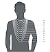 jonline24h Mens Womens Black Leather Cord Necklace Rope Chain with Stainless Steel Clasp 3mm 16-30 inch