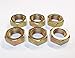 QS Components 3/4-16 Steel Left Hand Jam Nut, Gold Zinc Plated (6-Pack)