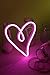 Ling's moment USB & Battery Powered Pink Heart Neon Lights Hanging Wedding Sign Novelty Decor Lights for Bedroom for Girls Women Sign for Bedroom Hawaii Party Bridal Shower Birthday Party Decor