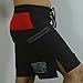 Sanguine Men Shorts for Training Kick Boxing, Tough Trunks for Cage Fighting Muay Thai Workout Shorts, Gym Martial Arts Black-red