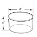 Azar Displays 556805 8-Inch W by 6-Inch H Clear Acrylic Cylinder