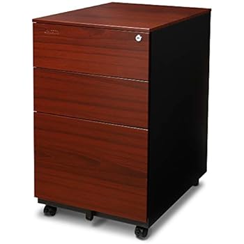Amazon Com Aurora Fc 103rt Modern Soho Design 3 Drawer Metal