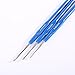 NUOMI 10Pcs Steel Crochet Hooks Knitting Needles Craft Yarn 0.6-2.0mm, Blue Plastic Handle