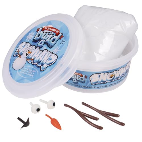 Kangaroo Build a Snowman Kit Snowballs Toys for Kids - Snow Play Winter Toys Christmas Crafts for Kids - Snowman Clay Craft Kit Toddlers Stocking Stuffers