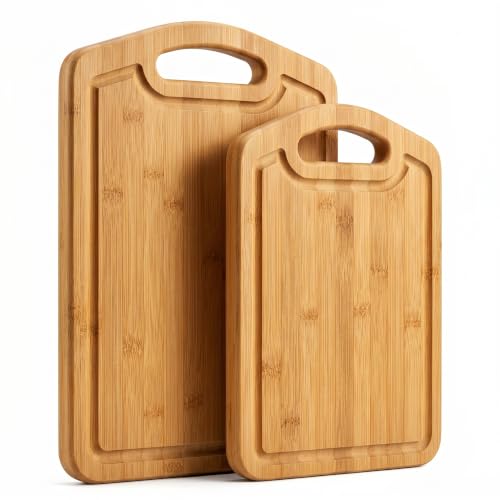 Kit 2 Tábuas de Corte em MDF Alta Densidade com Alça 39,5x23,5cm e 33,5x23,5cm