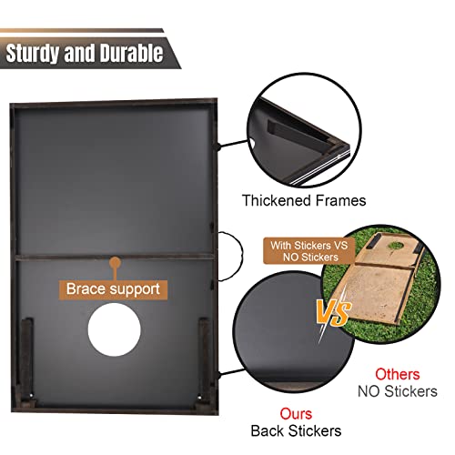 thumbnail image 2 of Cornhole Set Regulation Size With Carrying Bags - 4x2 & 3x2 Foot Bean Bag Toss Game For Outdoor Fun 2 of 14