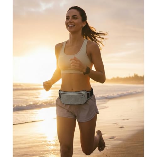 Pochete Esportiva Corrida Impermeável Refletiva Leve 90g – Celular até 7" (iPhone 15 Pro Max / S24 Ultra) – Unissex Ajustável (Preto)