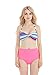 Womens Sexy Stripe High Waist Bikini Sets 2 Pcs Pinup Halter Bathing Suits