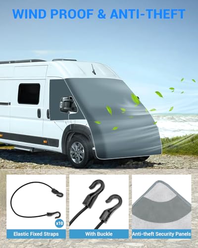 SUPAREE Ducato Sunshade Thermal Insulation Tarpaulin Ducato Windshield Camping Car Outdoor UV Blocking Winter Anti Hail for X250/290 2006-2022