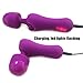 Wand Vibrator Toy with Movable Multi-Speed Head for Women, SHEQU Vibrating Body Massager with 10 Vibration Waterproof Massaging with Two Attachment Stimulator