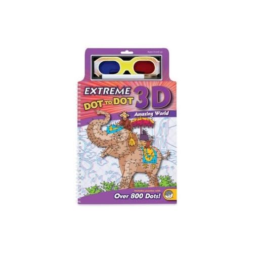 MindWare - Extreme Dot to Dot 3-D Amazing World - Puzzles Range from 250 to over 800 Dots - Features Images and Pictures From Around the World