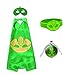 Kids Capes and Masks Costume for Catboy Owlette Gekko Romeo Luna Girl