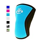 Knee Sleeve For Squats Powerlifting Knee Wraps 5mm For Squats Best Knee Compression Sleeve Support Running Ideals Squat Knee Support & Compression Brace For Both Women & Men Turquoise S [ 1 Sleeve ]