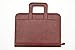 Executive Office Solutions Professional Business Padfolio Portfolio Briefcase Style Organizer Folder with Handles Notepad and 3 Ring Binder Synthetic Leather – Brown (F044)