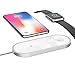 EURPMASK Updated Version 2-in-1 Wireless Charger Stand Compatible with Apple Watch 38/42mm Series 4 3 2 1 & Qi-Certified Wireless Charging Pad Dock Holder Compatible with iPhone Xs Max S9/S8 and More