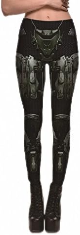 Fashion Armor Robot Animation Women's Machine Leggings Digital Print Pants Trousers Stretch Pants