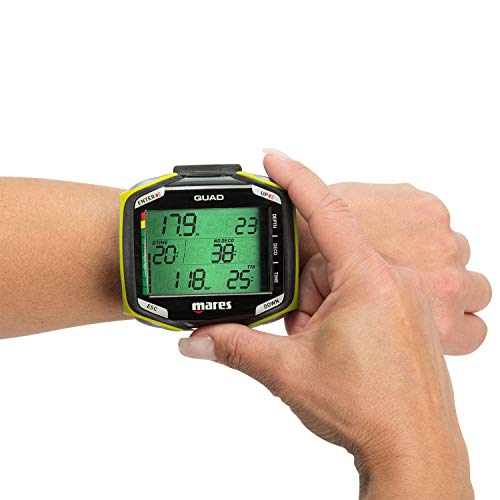 Mares Quad Dive Computer Yellow with Interface BLUELINK PRO
