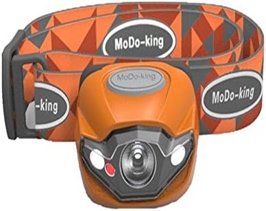 Ultra Bright Led Headlamp – Bright 150 Lumen White Cree Led + Red Light, Great for Running, Camping, Cycling, Hiking, Kids, Men &amp; Women. Lightweight, Waterproof IPX6 with 3 AAA Batteries. (Orange)