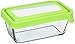 Anchor Hocking 4 3/4-Cup Rectangular Food Storage Containers with Green TrueSeal Lids -