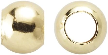 14/20 Yellow Gold-Filled 6mm Large-Hole Round Bead