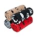 4 Pack Puppy Blanket with Paw Print, Dog Cat Fleece Warm Blankets, Pet Soft Sleep Bed Cover for Small Animals