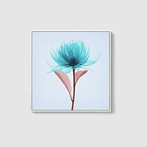 Framed Canvas Home Artwork Decoration Beautiful Flower Canvas Wall Art for Living Room, Bedroom - 16x16 inches