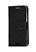 i-UniK Alcatel A30 Kickstand Flip Cover with Card/ID Holder Phone Wallet Case (Black)