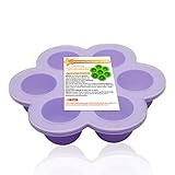 Best Homemade Baby Food Storage Container Freezer Trays - Reusable Food Container Silicon Tray With Clip on Lid Silicone Baby Food Storage Containers Kids Food Plate, Purple